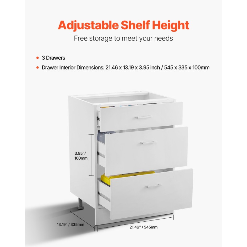 Alakaappi valkoinen puu kolme laatikkoa pehmeästi sulkeutuvilla kiskoilla