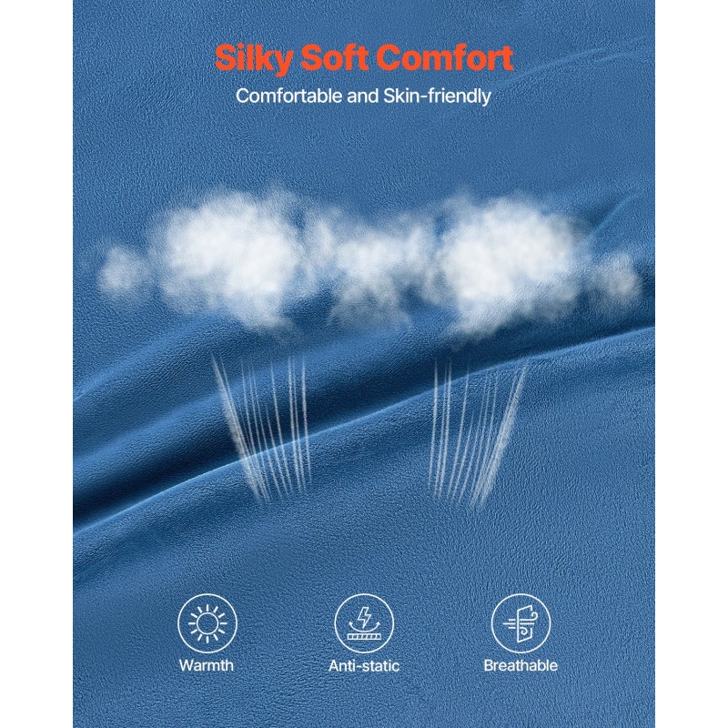 Säkkituoli hollantilaisesta sametista sininen korkeatiheyksinen vaahto aikuisille irrotettava ja pestävä päällinen