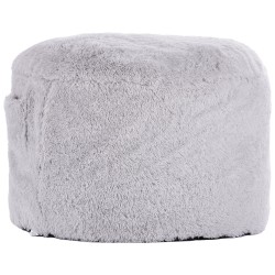 Muuntautuva säkkituoluvuode plyyssipäällisellä vaahtotäytteellä irrotettavalla pestävällä päällisellä harmaa