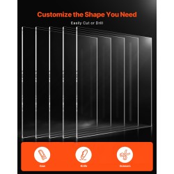 PET-levysetti 5 kpl läpinäkyvä 610x914 mm 1 mm kehyksiin ja askarteluun