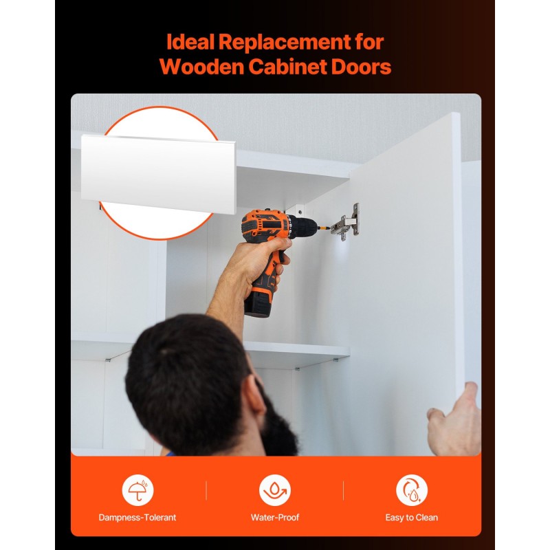 HDPE-muovilevy 13 mm 610 x 1219 mm valkoinen 1 kpl