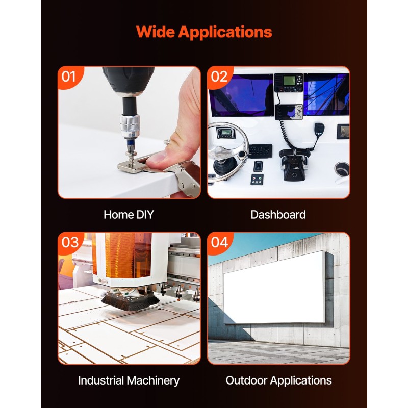 HDPE-muovilevy 13 mm 610 x 1219 mm valkoinen 1 kpl