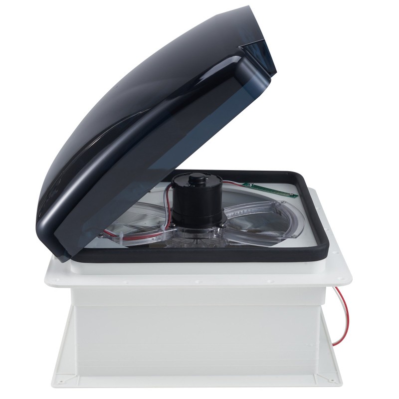 Kattotuuletin matkailuautoon 14 tuuman 12 voltin 10 nopeutta sähköinen yläkansi sadetunnistin kaukosäädin