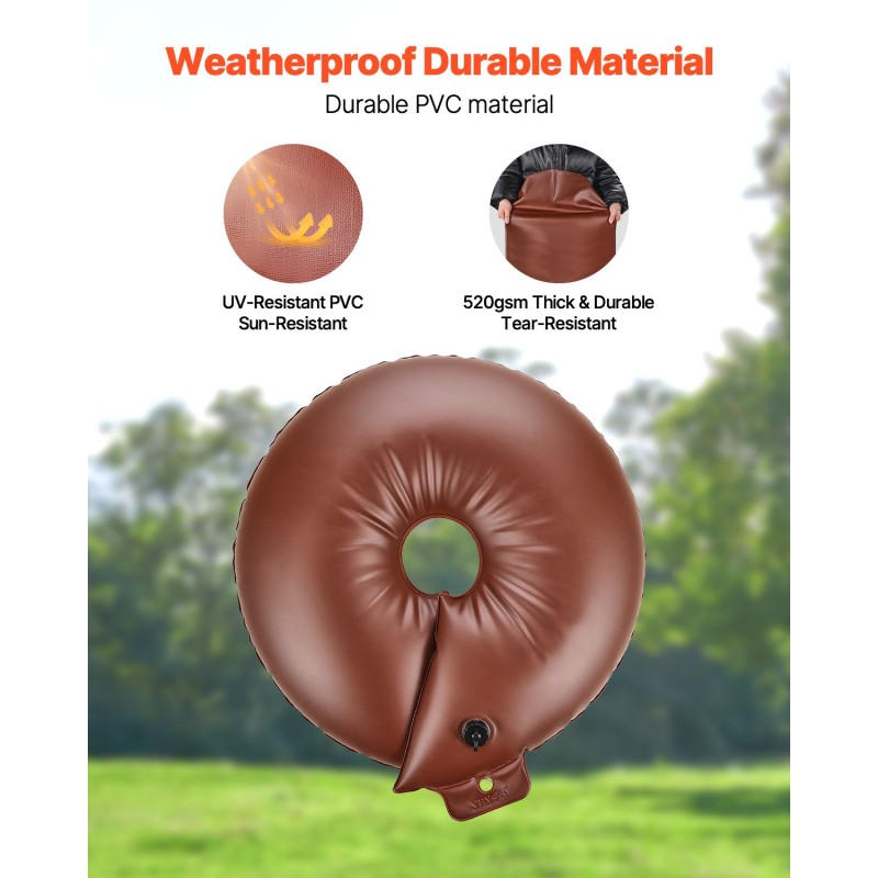 Puiden kastelurenkaat 4 kpl PVC 60,6 l hidas veden vapautus