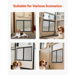 Matkailuauton ovin suojaritilä alumiiniseosrunko 673 x 508 mm musta lemmikeille