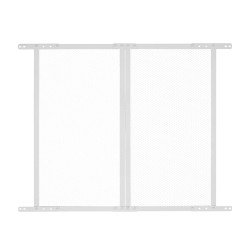 Matkailuauton oviverkko alumiiniseos 800x724 mm valkoinen lemmikeille