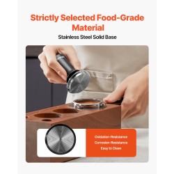 Espressotamperi jousikuormitteinen 51 mm 304 ruostumaton teräs ergonominen kahva