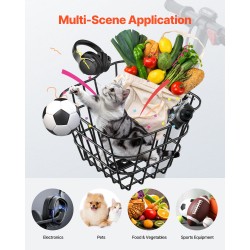 Etukori teräksestä 245x215x180 mm 9 kg kantavuus sähköskoottereille ja polkupyörille