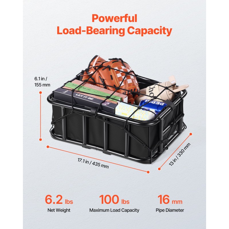 Takakori polkupyörään ruosteenkestävä metallirakenne 435 x 330 x 155 mm 45 kg