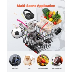 Metallinen takakori sähköskootteriin 10 kg kantavuus ruosteenkestävä pinnoite yhteensopiva 1-tuumaisen vetokoukun