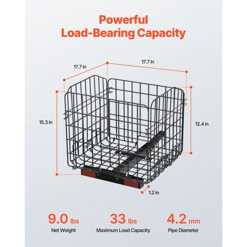 Taittuva metallinen takakori liikkuvuusskootteriin ruosteenestopinnoitettu viidentoista kilogramman kantavuus