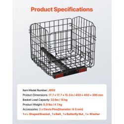 Taittuva metallinen takakori liikkuvuusskootteriin ruosteenestopinnoitettu viidentoista kilogramman kantavuus