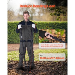 Kuoppaporakone käsikäyttöinen lasikuituvarsi 145 mm halkaisija 1460 mm 50Mn hiiliteräs