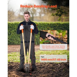 Käsikäyttöinen kuoppapora 110 mm halkaisija 1460 mm pituus puuvarsi 50Mn-terä puutarhaan