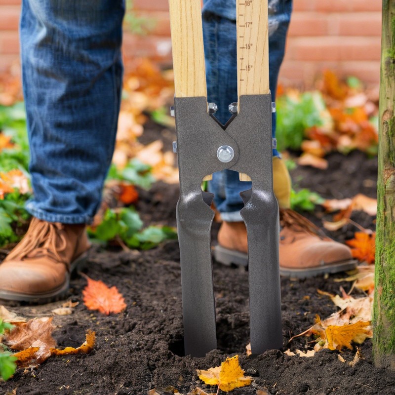 Käsikäyttöinen kuoppapora 110 mm halkaisija 1460 mm pituus puuvarsi 50Mn-terä puutarhaan