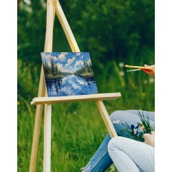 Maalauspohjapaneelisarja 24 kpl 229 x 305 mm esipohjustettu puuvilla MDF taustalevy