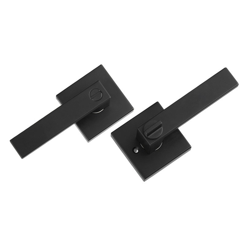 Ovenkahva mattamusta sinkkiseos yksityisyyden lukitus 35–45 mm sisäoviin 1 kpl