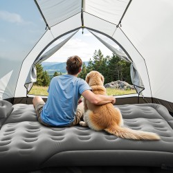 Auton ilmapatja nukkapintainen PVC-materiaali 1750x1330x150 mm 6 ilmakammiota