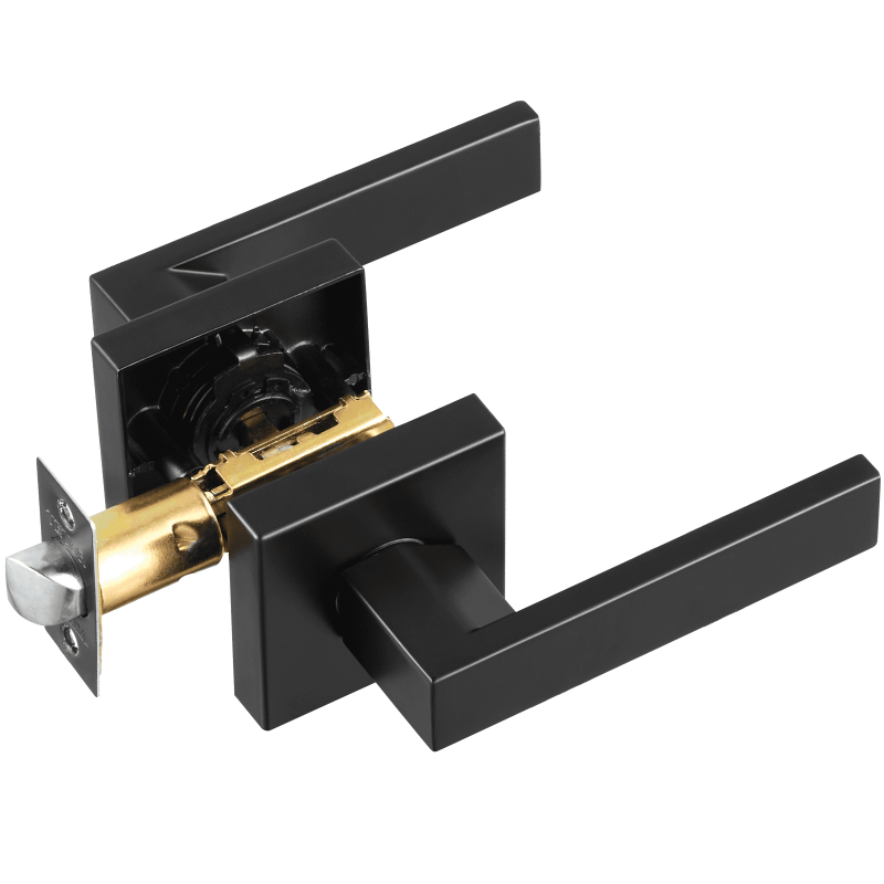 Välioven painikkeet sinkkiseos 6 kpl mattamusta ei-lukittava käännettävä sisäoviin