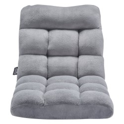 Lattianojatuoli 14-portainen selkänoja korkeatiheyksinen kierrätetty vaahtopehmuste teräsrunko harmaa