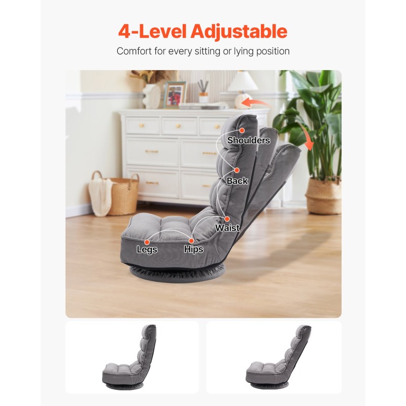 Kääntyvä lattianojatuoli teräsrunkoinen neliasentoinen säädettävä selkänoja tiivis pehmuste kokoon taitettava