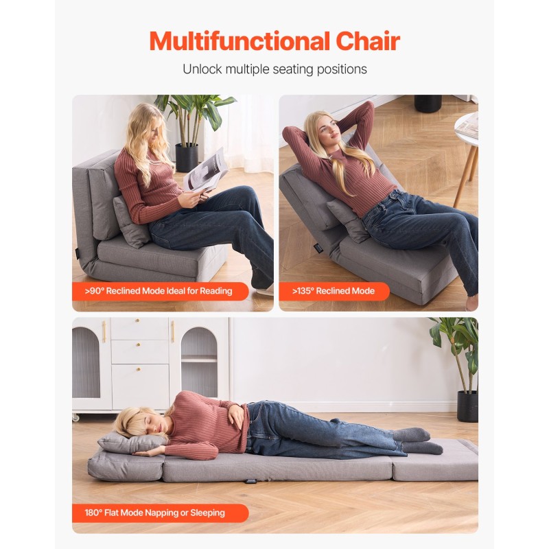 Lattiatason nojatuoli 5-portainen säädettävä selkänoja metallirunko harmaa