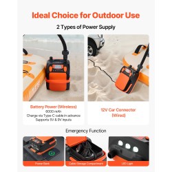 Sähköinen SUP-lautapumppu ladattava 6000 mAh akku 20 PSI LED-näyttö 7 suutinta ABS-muovi