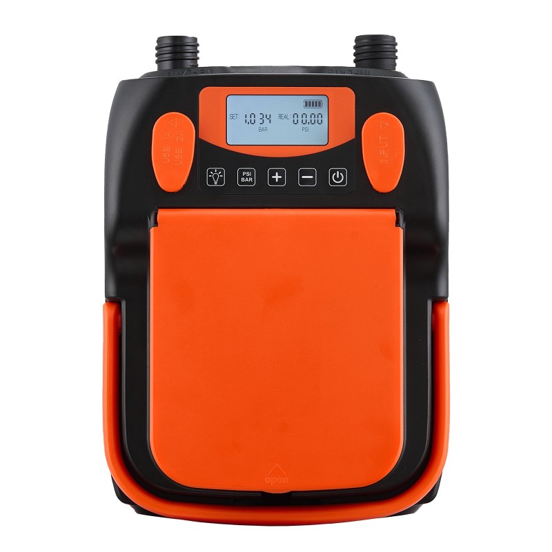 Sähköinen SUP-lautapumppu ladattava 6000 mAh akku 20 PSI LED-näyttö 7 suutinta ABS-muovi