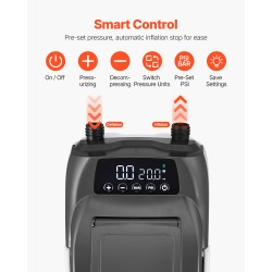 Sähköinen SUP ilmapumppu DC12V ABS 20 PSI täyttö ja tyhjennys