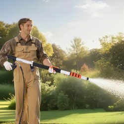 Teleskooppinen alumiinivarsi painepesuriin 5,44 m 5 suuttimella