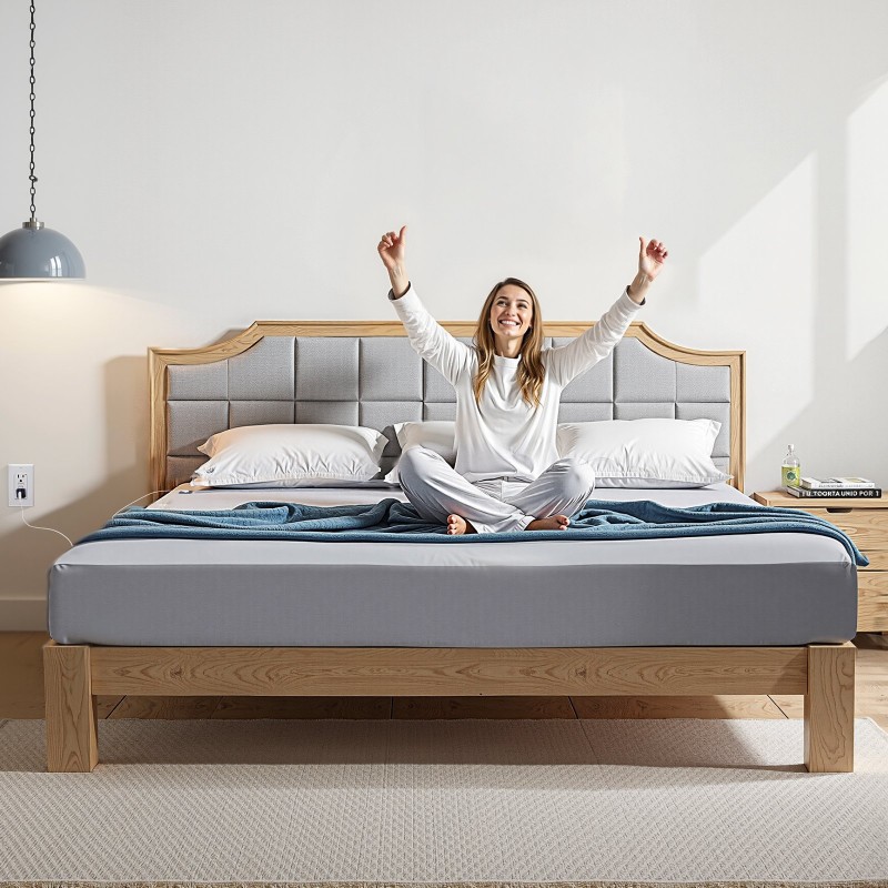 Maadoituslakana puuvillaa ja hopeakuitua suuri parivuode harmaa