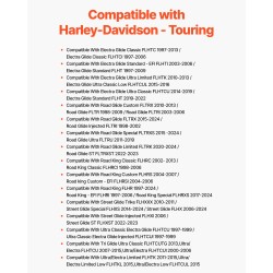 Moottoripyörän irrotettava selkänoja 310 mm musta keinonahka Harley-Davidson Touring