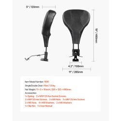 Moottoripyörän selkätuki irrotettava vettä hylkivä nahka ja ruostumaton runko Harley Touring 2009–2024