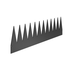 Reunalista pihalle galvanoitu teräs 1016x152 mm 4 kpl musta