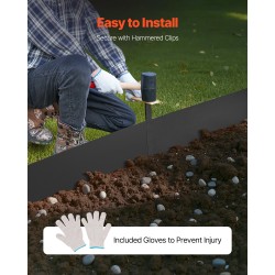 Reunalista pihalle galvanoitu teräs 1016x152 mm 4 kpl musta