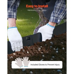 Nurmikon reunussetti sinkitty teräs 5 kpl 990 mm 127 mm musta