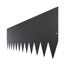 Reunuselementti sinkitty teräs 4 kpl 1016 x 305 mm musta nurmikolle