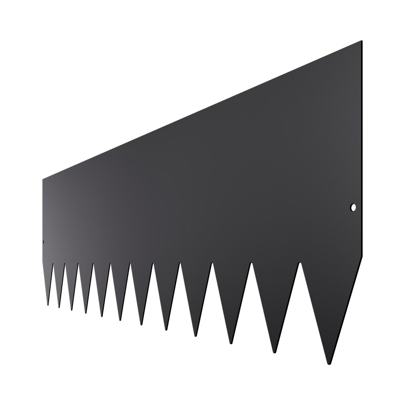 Reunuselementti sinkitty teräs 4 kpl 1016 x 305 mm musta nurmikolle