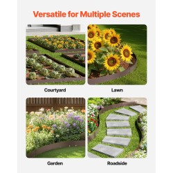 Nurmikon ja puutarhan reunalista sinkitty teräs 76 mm 5 kpl