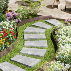 Teräsreunus galvanoitu 5 kpl 990 mm taivutettava ruskea piikki 80 mm puutarhaan