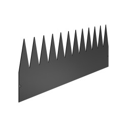 Nurmikonreunus galvanoidusta teräksestä 3 kpl korkeus 123 mm musta