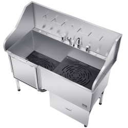 Koiranpesuallas 304 ruostumaton teräs vasen ovi 200 kg kantavuus