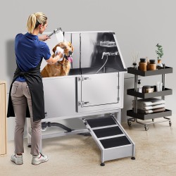 Koirien pesuallas 304 ruostumaton teräs 150 kg kantavuus oikea ovi