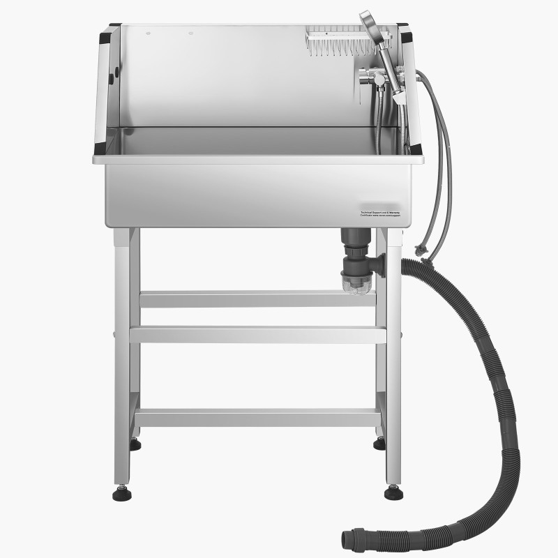 Lemmikkien korotettu pesuallas ruostumattomasta teräksestä 86,4 cm pienille koirille ja kissoille