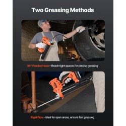 Akkukäyttöinen rasvaprässi 8000 PSI 35,4-tuumainen teräletku yhteensopiva 18V Makita-akkujen kanssa