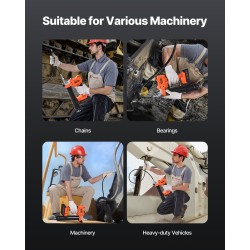 Akkukäyttöinen rasvaprässi 8000 PSI 35,4-tuumainen teräletku yhteensopiva 18V Makita-akkujen kanssa