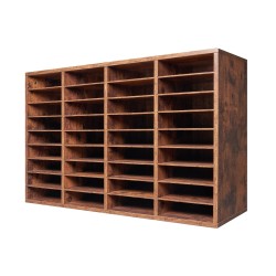 Kirjelaatikosto 36 lokeroa viilutettu lastulevy ja MDF-levy tummanruskea toimistoihin