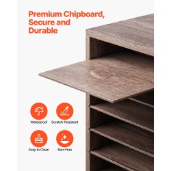 Asiakirjalokerikko 27-lokeroinen viilutettua lastulevyä ja MDF-levyä mustanharmaa toimistoon ja kotiin