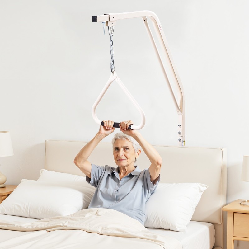 Sängyn yläpuolinen trapetsitanko jauhepinnoitettua terästä säädettävä kahva 113 kg