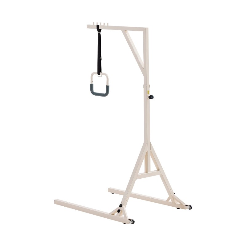 Sängyn kolmiotanko lattiatelineellä korkeussäädettävä Q195-teräs 2 pyörää 159 kg kantavuus